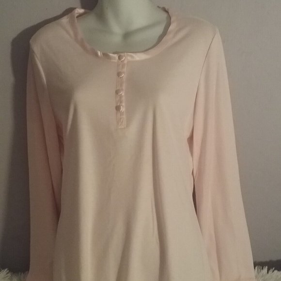 Classic Elements Woman Pajama Top Soft Pink Size S (6-8) Vintage - Picture 1 of 5